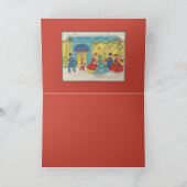Retro Vintage Weihnachtsgrüße Antiker Winter Karte (Innenseite)