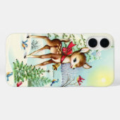 Retro-Vintage-Weihnachtshirsch Case-Mate iPhone Hülle (Rückseite (Horizontal))