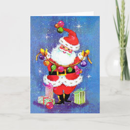 Retro Vintage Weihnachtskarte Feiertagskarte
