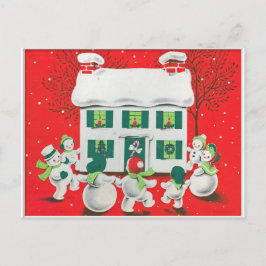 Retro Vintage Weihnachtskarte Feiertagspostkarte