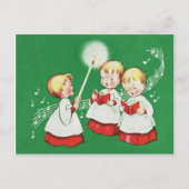 Retro Vintage Weihnachtskarte Feiertagspostkarte (Vorderseite)