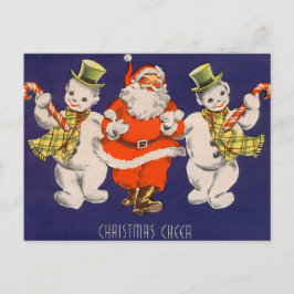 Retro Vintage Weihnachtskarte Feiertagspostkarte