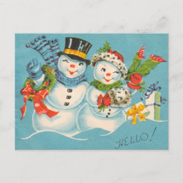 Retro Vintage Weihnachtskarte Feiertagspostkarte