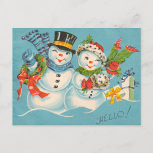 Retro Vintage Weihnachtskarte Feiertagspostkarte