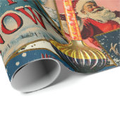 Retro Vintage Weihnachtskarten Collage Geschenkpapier (Rolleneckpunkt)