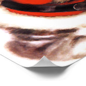 Retro Vintage Weihnachtskatzenfest Poster (Ecke)