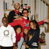 Retro Vintage Weihnachtskreide Familienname Custom Hoodie