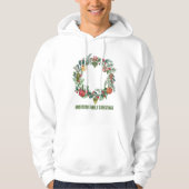 Retro Vintage Weihnachtskreide Familienname Custom Hoodie (Vorderseite)