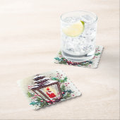 Retro Vintage Weihnachtslampe Papier Untersetzer (Vor Ort)