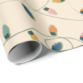 Retro Vintage Weihnachtslichtmuster Geschenkpapier (Rolleneckpunkt)