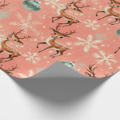 Retro Vintage Weihnachtsmann II Wrapping Paper Geschenkpapier (Ecke)