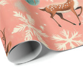 Retro Vintage Weihnachtsmann II Wrapping Paper Geschenkpapier (Rolleneckpunkt)