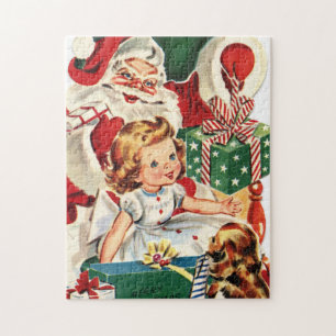 retro vintage Weihnachtsmann Puzzle