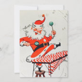 Retro Vintage Weihnachtsmusik Feiertagskarte (Vorderseite)