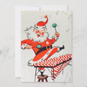 Retro Vintage Weihnachtsmusik Feiertagskarte