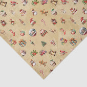 Retro Vintage Weihnachtsmuster Seidenpapier (Ausschnitt)