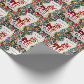 Retro Vintage Weihnachtsrescher Party Packung Geschenkpapier (Ecke)