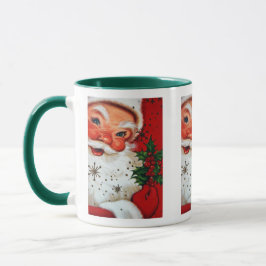 retro Vintage Weihnachtssankt-Feiertags-Tasse Tasse