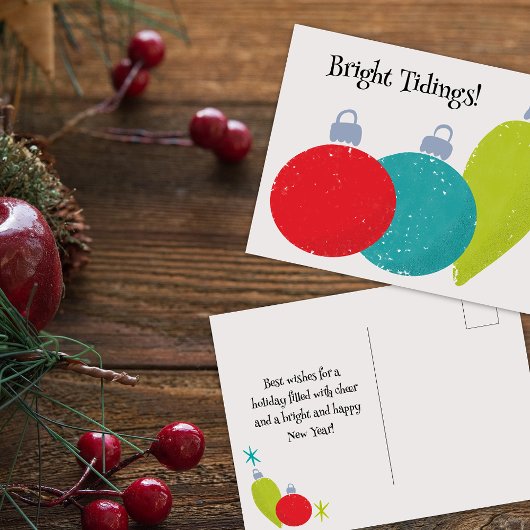 Retro Vintage Weihnachtsschmuck anpassbar Feiertagspostkarte