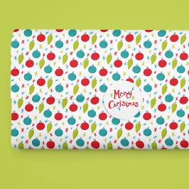 Retro Vintage Weihnachtsschmuck Gemustert Seidenpapier