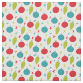 Retro Vintage Weihnachtsschmuck Gemustert Stoff (Muster)