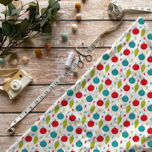 Retro Vintage Weihnachtsschmuck Gemustert Stoff