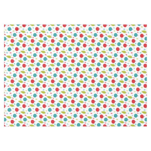 Retro Vintage Weihnachtsschmuck Gemustert Tischdecke (Vorderseite (Horizontal))