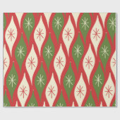 Retro Vintage Weihnachtsschmuck im Mittelalter Wra Geschenkpapier (Flach)