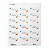 Retro Vintage Weihnachtsschmuck Rücksendeadresse Adressaufkleber (Vorne)