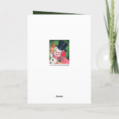 Retro Vintage Weihnachtsschneemann mit Textkarte Feiertagskarte (Rückseite)
