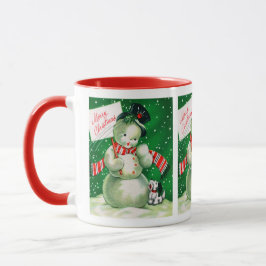 Retro Vintage Weihnachtssnowman Feiertags-Tasse Tasse