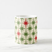 Retro Vintage Weihnachtsstars Muster Mitte des Jah Kaffeetasse (Mittel)