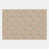 Retro Vintage Weihnachtsstreichenleuchten auf Kraf Geschenkpapier Set (Vorderseite 3)