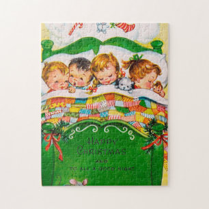 Retro-Vintage-Weihnachtsträume-Festpuzzle Puzzle