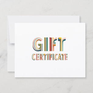 Retro Vintage Weiße Geschenkkarte