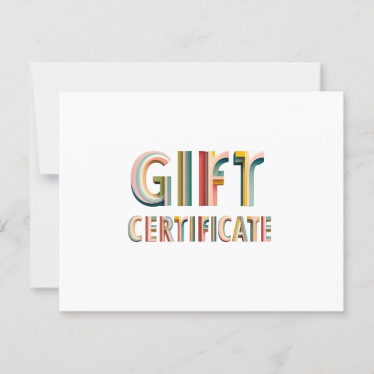 Retro Vintage Weiße Geschenkkarte (Vorderseite)
