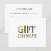 Retro Vintage Weiße Geschenkkarte (Vorne/Hinten)