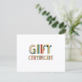 Retro Vintage Weiße Geschenkkarte (Stehend Vorderseite)