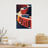 Retro Vintage Werbeauto Automobilsport Poster (Küche)