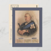 Retro Vintage Werbung, Königin Victoria Postkarte (Vorne/Hinten)