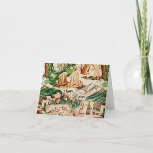 Retro Vintage Western Landschaft Leerkarte Karte