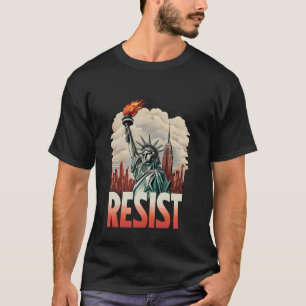 Retro Vintage Widerstand Statue der Freiheit Aktiv T-Shirt