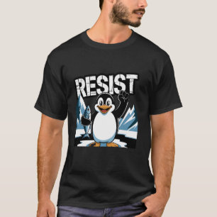 Retro Vintage Widerstehen Den Pinguinen Lustig Män T-Shirt