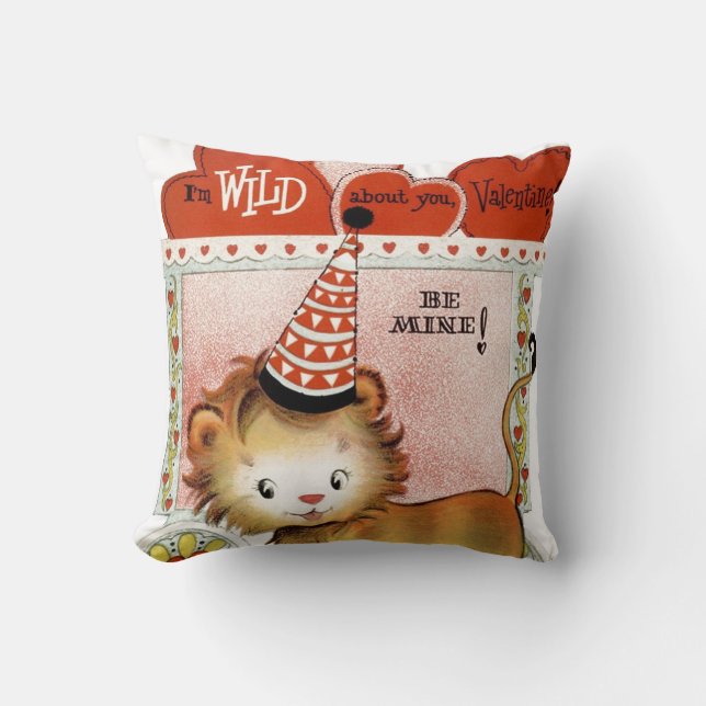Retro Vintage Wildnis über dich Valentine Kissen (Vorderseite)