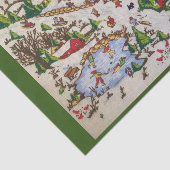 Retro Vintage Winter-Feiertags-Szene Seidenpapier (Ausschnitt)