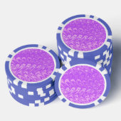 Retro Vintage Wirbel Lavendel Lila Pokerchips (Stapel)