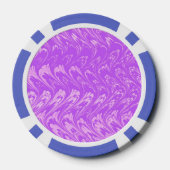 Retro Vintage Wirbel Lavendel Lila Pokerchips (Rückseite)