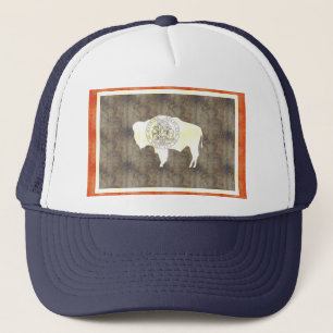 Retro Vintage Wyoming-Flagge Truckerkappe