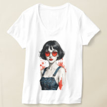 Retro Vintage Y2K Damen T-Shirt – 80er 90er Pop Ar