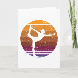 Retro Vintage Yoga Lover Meditation, buddhistisch Karte